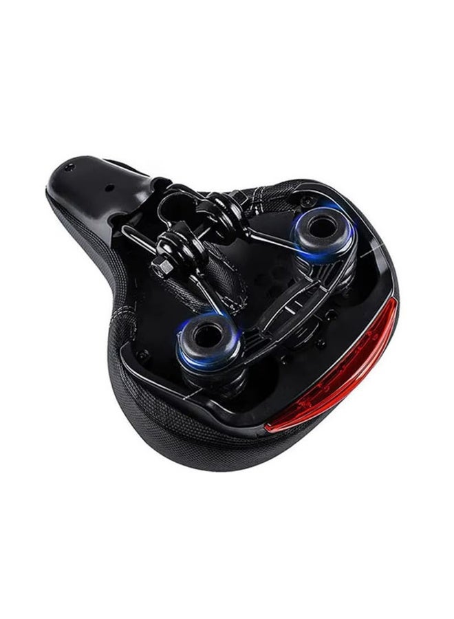 Shock-Absorbing Bike Saddle with LED Taillight - Universal MTB/Road Cycling Seat - Image 3