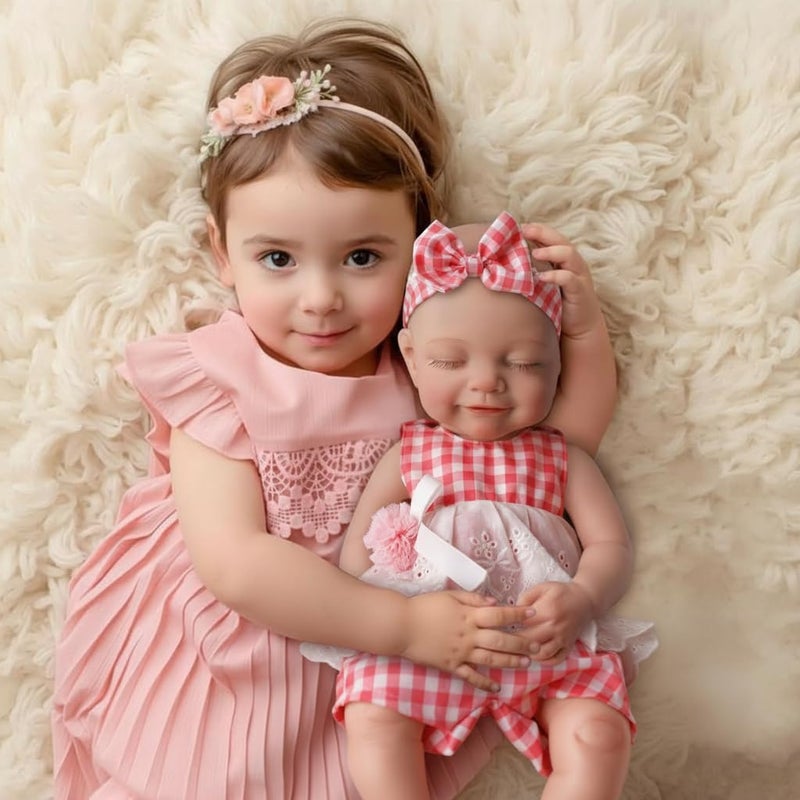 BABESIDE Silicone Baby Doll - 16" Sleeping Reborn Baby Dolls Silicone Full Body, Anatomically Correct Newborn Real Life Baby Doll with Feeding Kit & Gift Box for Kids Age 3+ - Image 5