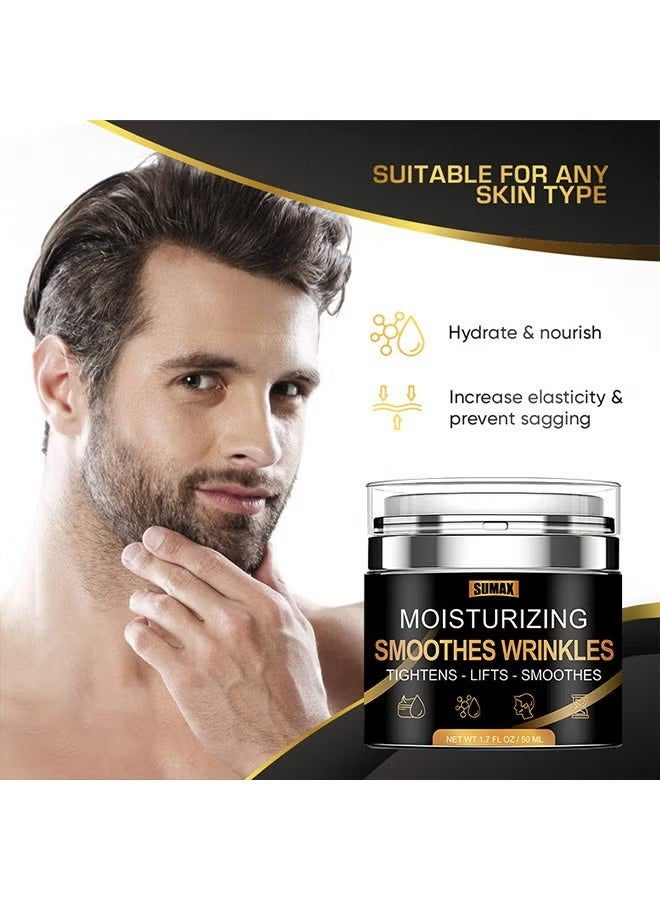 سوماكس كريم الوجه للرجال كريم الوجه الكولاجين مع حمض الهيالورونيك ليلا ونهارا مغذية وترطيب للرجل 50 مل - Image 2