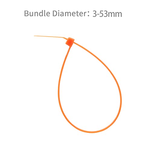XINGO 1000 PCS 8 inch Cable Zip Ties, 18lb Strength, Small Tie Wraps Self-Locking Nylon Zip Ties for Indoor and Outdoor Use (Orange) - Image 3