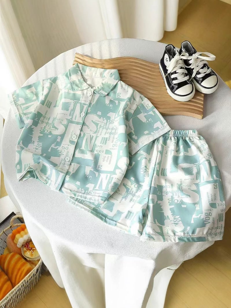 Children'S Summer Suit Boys Summer Baby Short Sleeve Shorts Children'S T-Shirt Loose Shirt Tide Children'S Clothing - Image 4