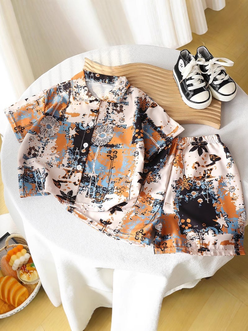 Children'S Summer Suit Boys Summer Baby Short Sleeve Shorts Children'S T-Shirt Loose Shirt Tide Children'S Clothing - Image 3