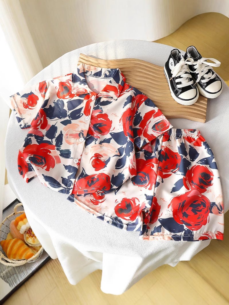 Children'S Summer Suit Boys Summer Baby Short Sleeve Shorts Children'S T-Shirt Loose Shirt Tide Children'S Clothing - Image 2