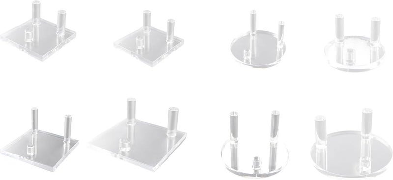 Multipurpose Round / Square Acrylic Easel Stand for Crystal Fossils Transparents Collectible Mineral Display Rack Mineral Display Easel - Image 3