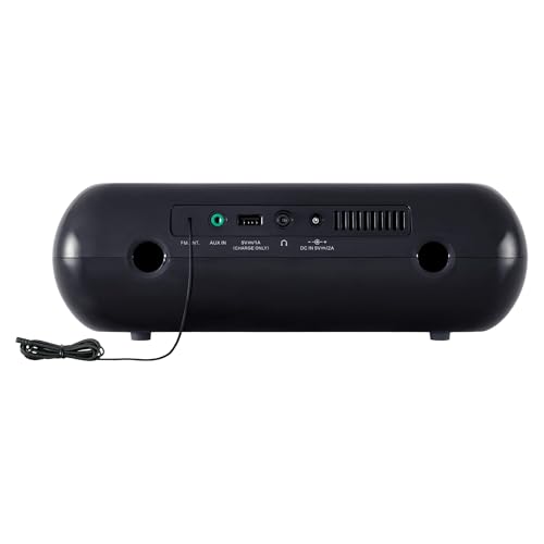 Sangean RCR-20 AM/FM Clock Radio with Bluetooth, Aux-in, USB Phone Charging, Digital Tuning, Battery Backup, Black - Image 5