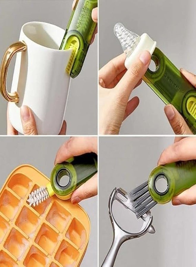 UDHVREKH Multifunctional Cleaning Brush 3 in 1 Tiny Bottle Cup Lid Detail Brush for Water Bottle, Straw, Window, Crevice, Groove, Keyboards Multipurpose Bottle Gap Cleaner Brush (1Pcs, Multi Color) - Image 4