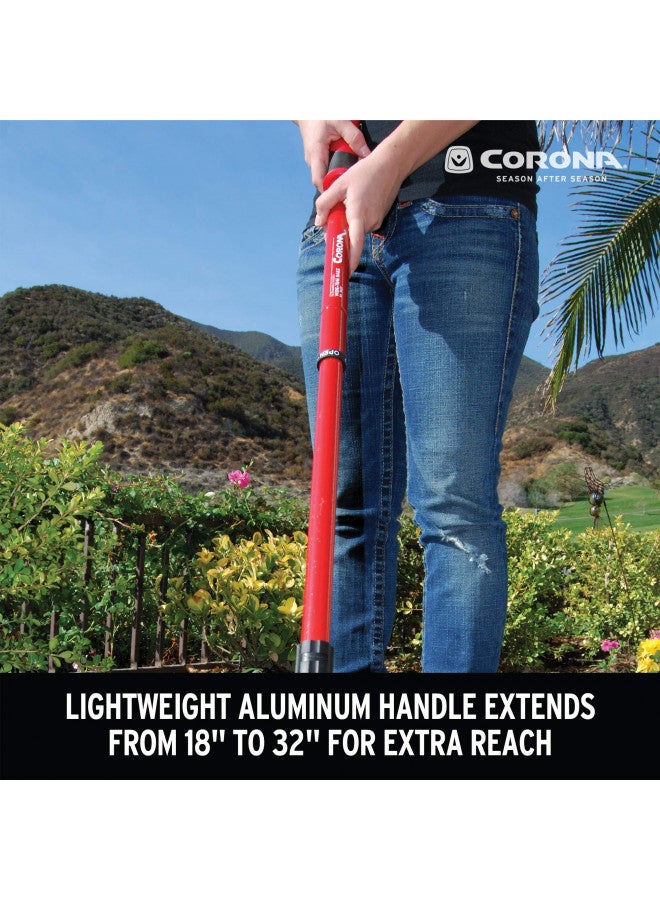 Corona GT 3070 Extendable Handle Cultivator, Red, 18"-32"
