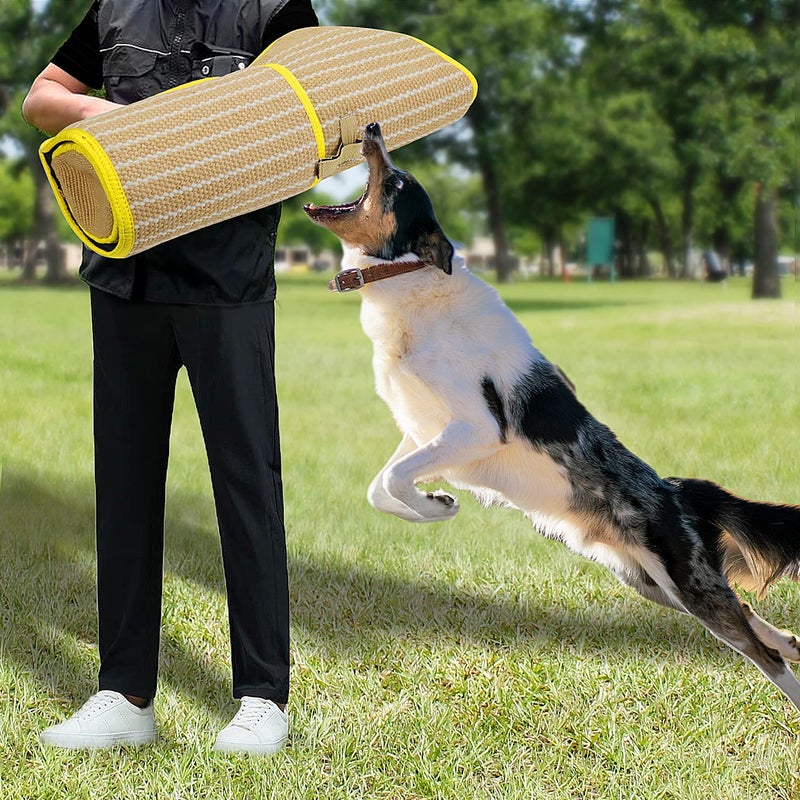 DGSL Dog Training Set - Dog Bite Sleeve, Pillow Tug Toy, Stick - Professional Training Equipment for Biting, Interactive, Fetch, K9, Puppy (Transverse Stripe) - Image 3