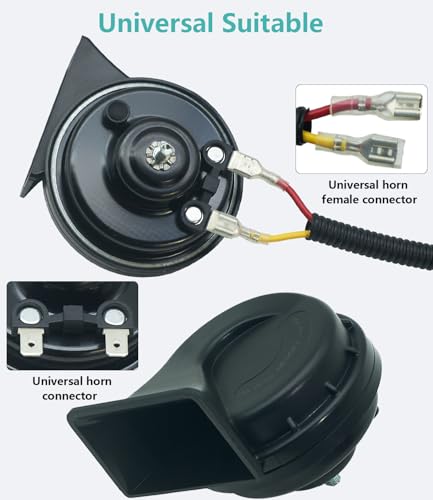 NEOGET Car Horn with 1 to 2 Connector Converter, Compatible with Universal Connector Horn, Splitter Adapter Fit for Single to Dual Horns Upgrade Kit (Universal with Splitter) - Image 3