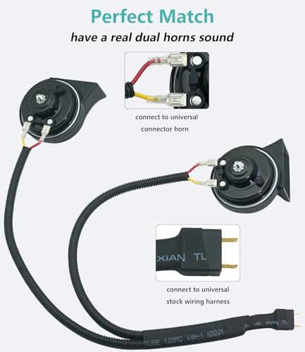 NEOGET Car Horn with 1 to 2 Connector Converter, Compatible with Universal Connector Horn, Splitter Adapter Fit for Single to Dual Horns Upgrade Kit (Universal with Splitter) - Image 4