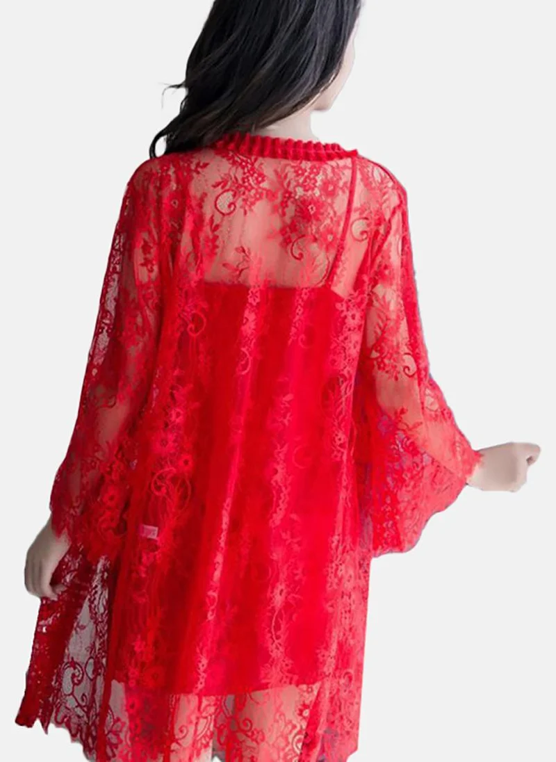 YUNIQEE Red Solid Babydoll