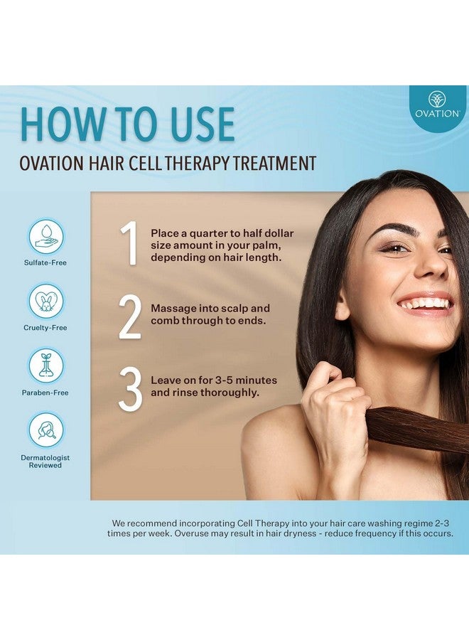 Ovation Hair Ovation Hair Cell Therapy Hair Growth & Scalp Treatment for Men & Women - For All Hair Types, Helps Reduce Breakage & Split Ends - No Minoxidil, Sulfates, or Parabens - With Biotin, Vitamin B5, Aloe  - Image 5
