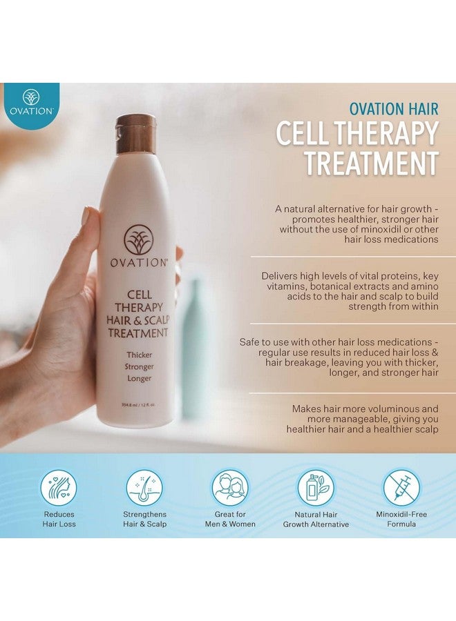 Ovation Hair Ovation Hair Cell Therapy Hair Growth & Scalp Treatment for Men & Women - For All Hair Types, Helps Reduce Breakage & Split Ends - No Minoxidil, Sulfates, or Parabens - With Biotin, Vitamin B5, Aloe  - Image 3