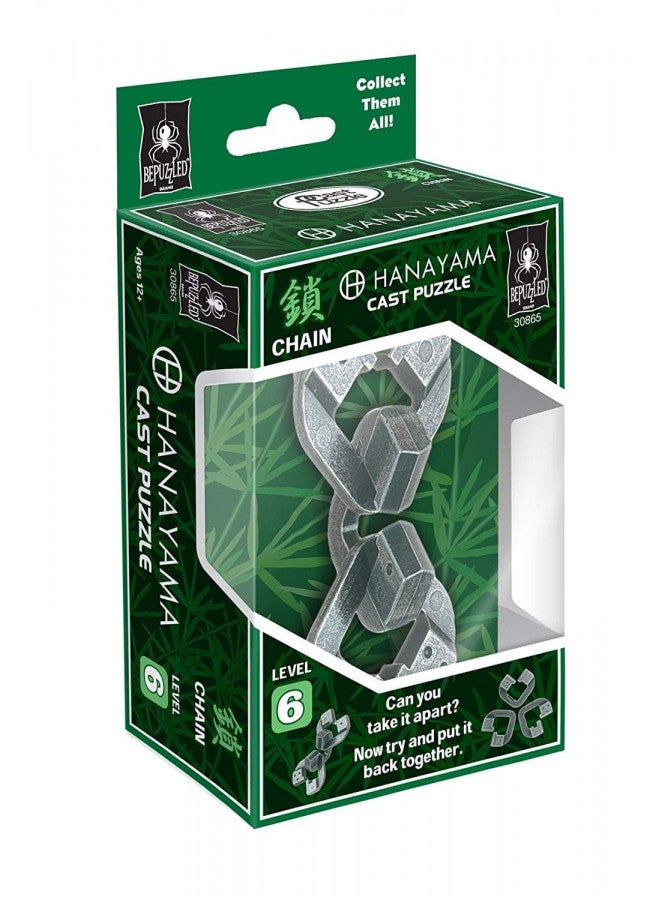 BePuzzled | Chain Hanayama Metal Brainteaser Puzzle Mensa Rated Level 6, for Ages 12 and Up - Image 1