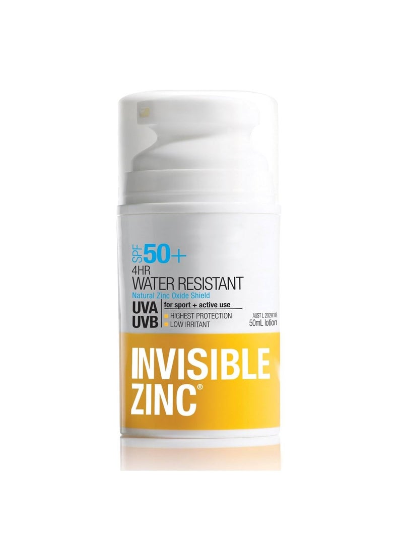 Invisible Invisible Zinc 4hour Water Resistant SPF50+ UVA-UVB 50ml by Ganehill 