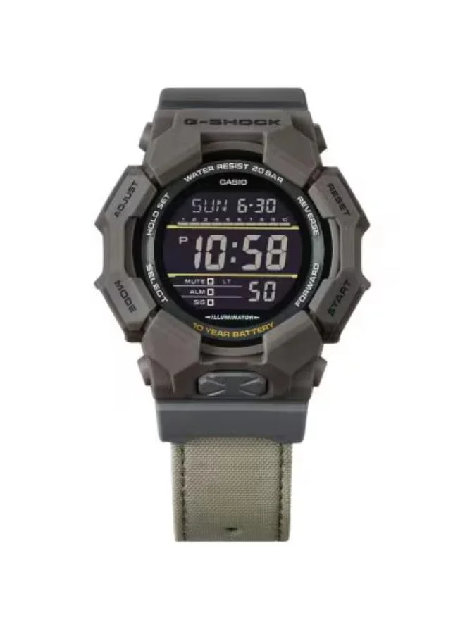 جي شوك Men's Analog-Digital Display Watch With Brown Cloth Strap - GD-010CE-5DR