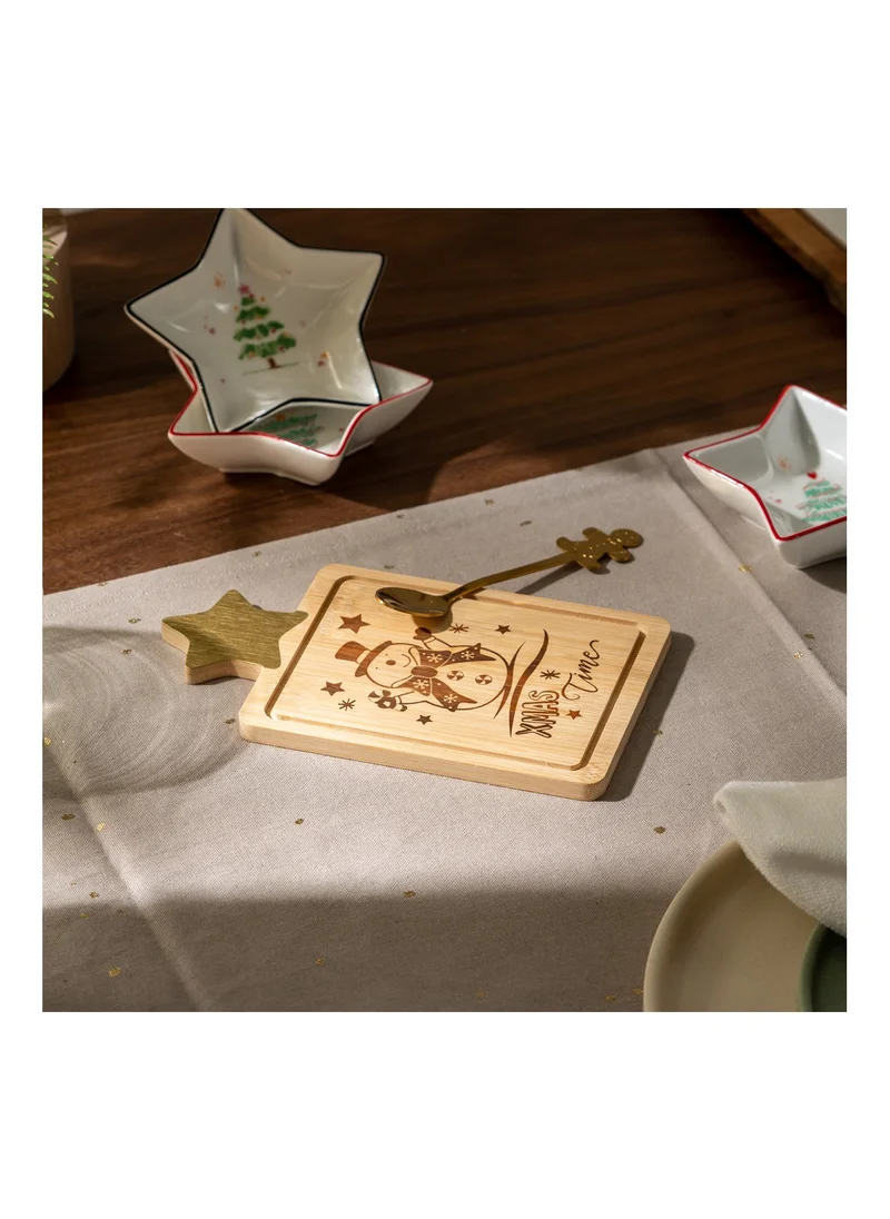 OC HOME Christmas Serving Tray Bamboo