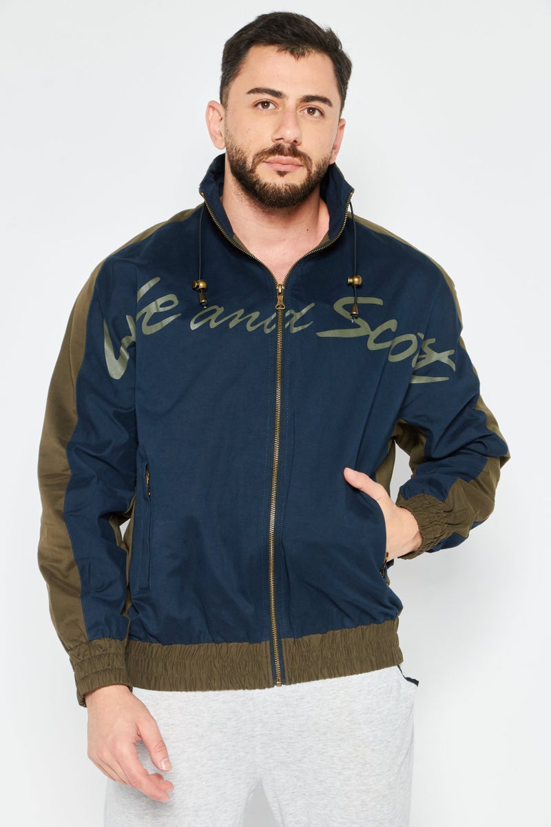 Lyle & Scott Men Sportswear Fit Outdoor Jacket, Navy - Image 1
