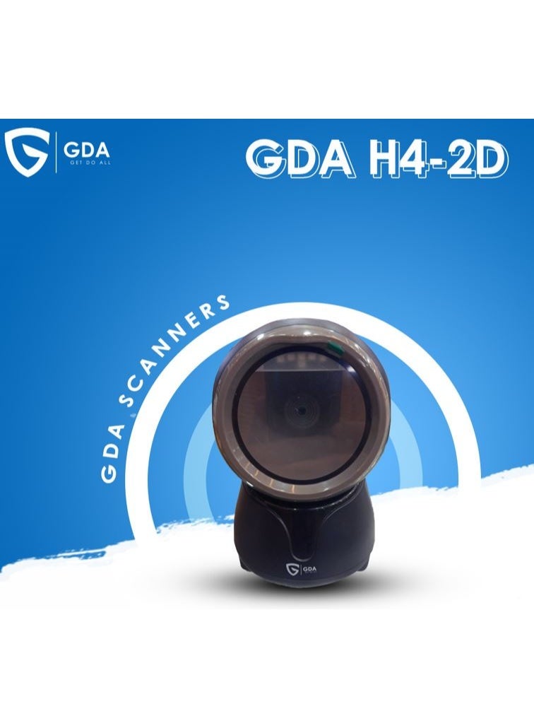 جى دى اى  ماسح باركود مكتبي GDA H4-2D متعدد الاتجاهات 1D 2D - Image 1