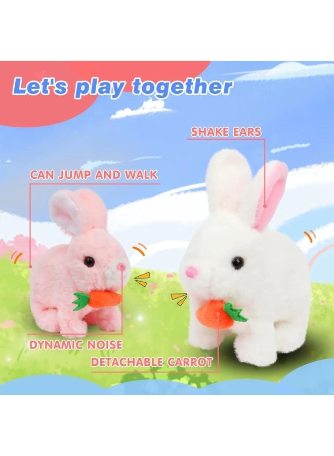 لعبة أرنب راقص Naughty Bunny Toy للأطفال مقاس 7×7 إنش مع موسيقى وأصوات مرحة لعبة كهربائية تفاعلية تتحرك وتغني هدية ممتعة للبنين والبنات - Image 2