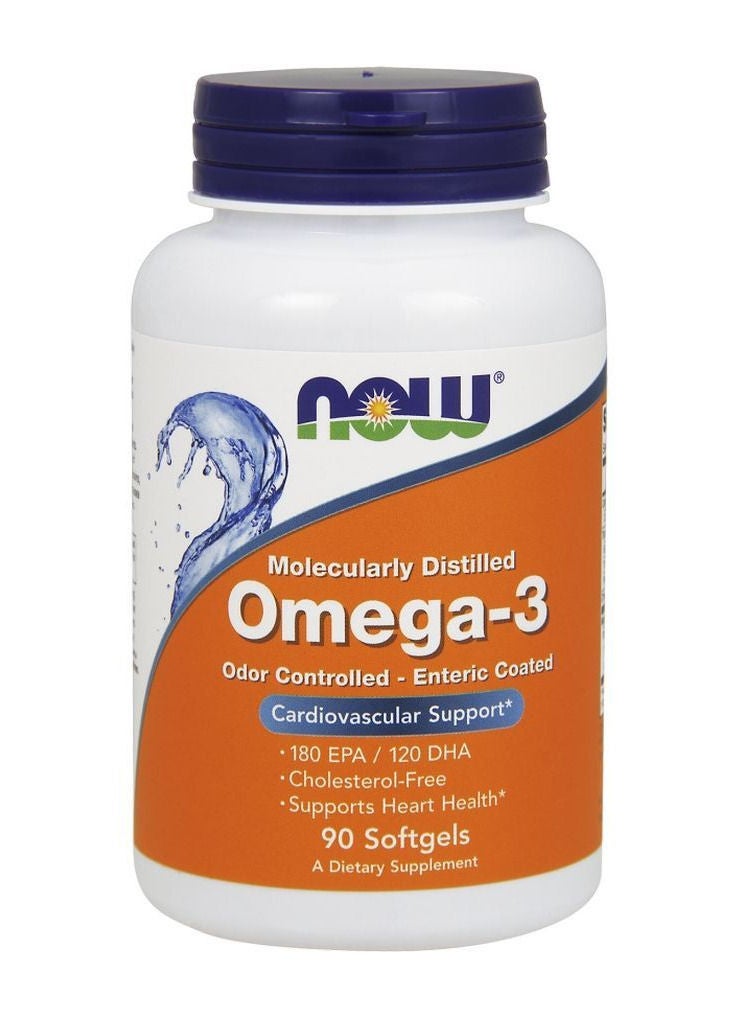 NOW Foods Omega-3 1000 mg Enteric Coated/Deodorized 90's Softgels