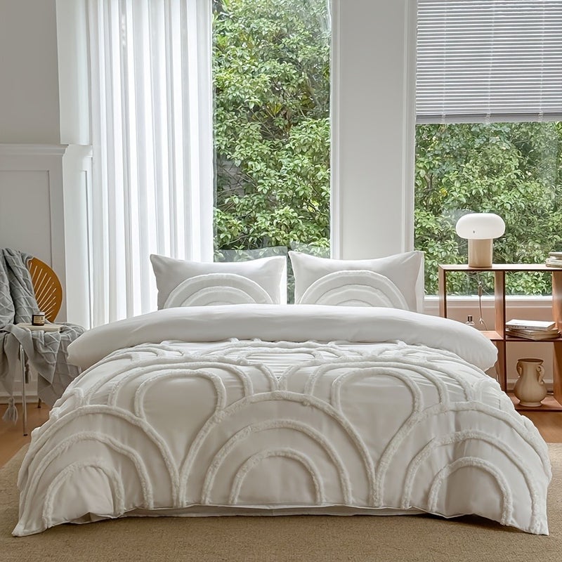 Gentle Style Light Luxury Three-dimensional Tufted Design Duvet Cover Set, Soft and Skin-friendly with a Premium Feel, Versatile Bedroom Bedding for Homestays and Home Use, Available in Multiple Colors and Sizes - Image 5