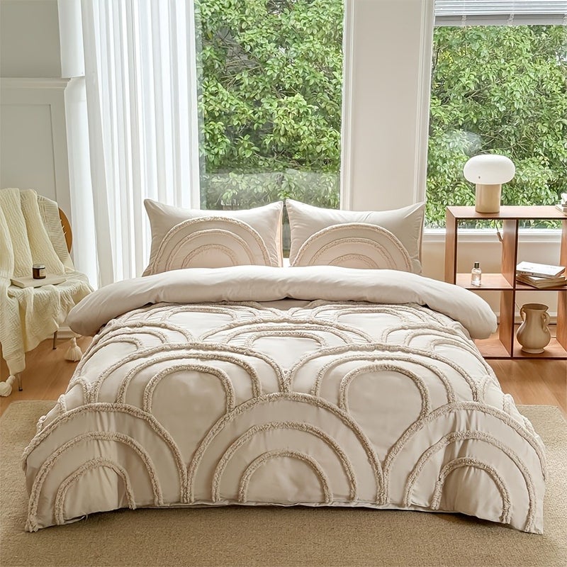 Gentle Style Light Luxury Three-dimensional Tufted Design Duvet Cover Set, Soft and Skin-friendly with a Premium Feel, Versatile Bedroom Bedding for Homestays and Home Use, Available in Multiple Colors and Sizes - Image 3