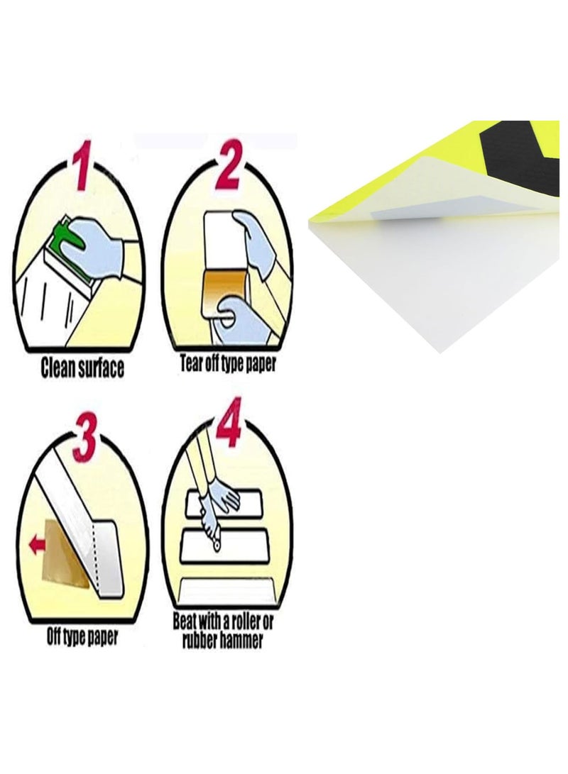 Duravel Duravel High Visibility Reflective Safety Arrow Strip, Fluorescent Yellow Black, Honeycomb Pattern (5 Sticker) - Image 3