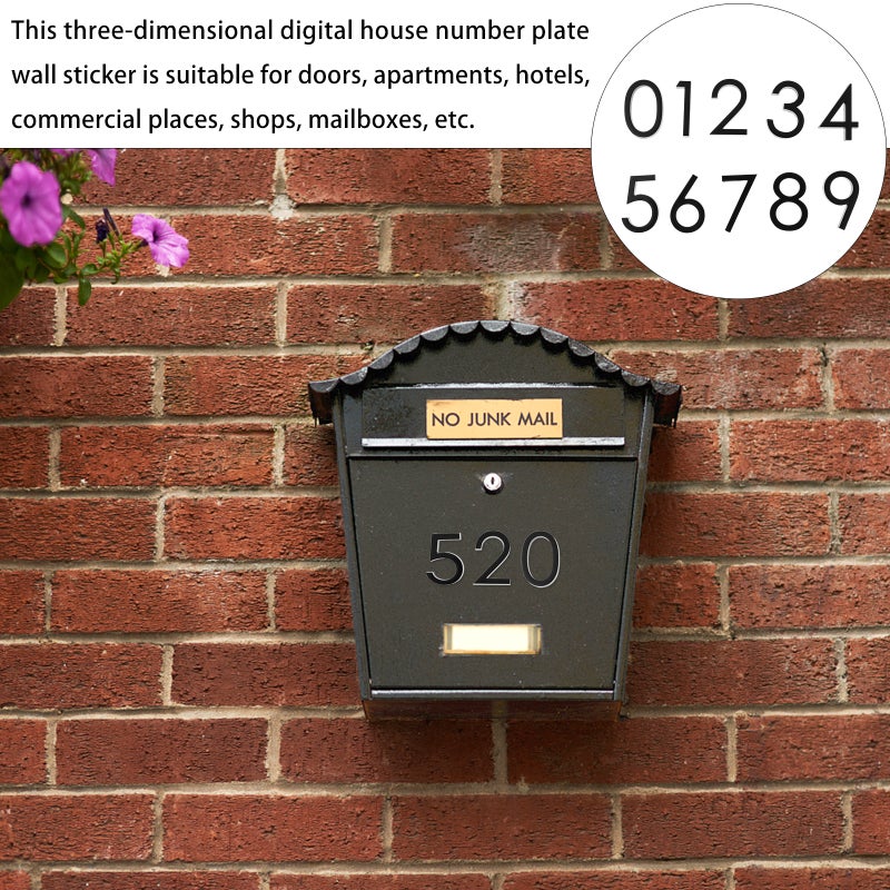 10pcs Address Door Label Digits 0-9 Sign Sticker for Hotel Apartment Room Door - Image 5