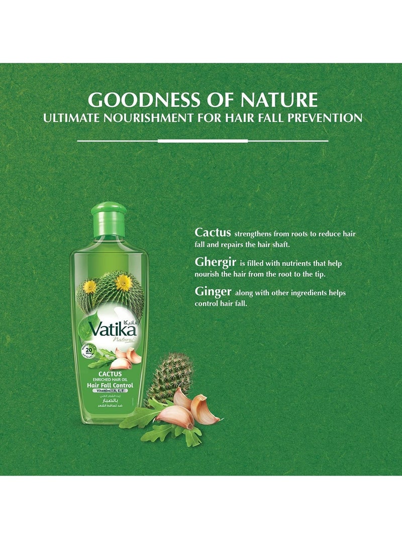 VATIKA Naturals Cactus Hair Fall Control Oil 200 ml - Image 3