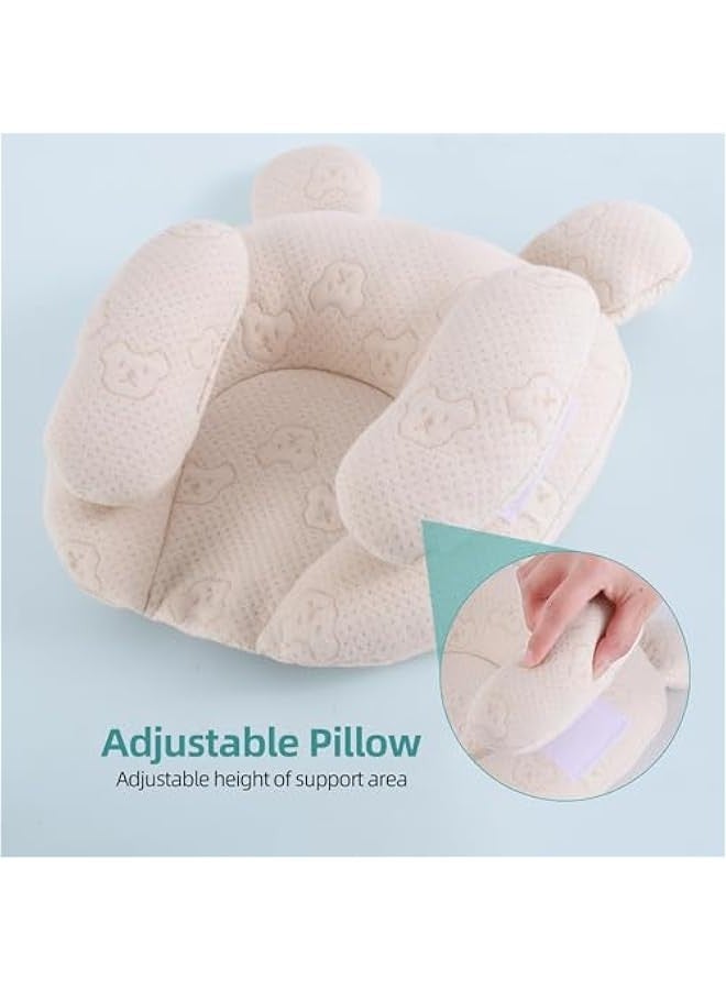 Soft and Cozy Portable Travel Pillow with Cute Cartoon Bear Design, Ergonomically Adjustable and Hypoallergenic  - Image 5