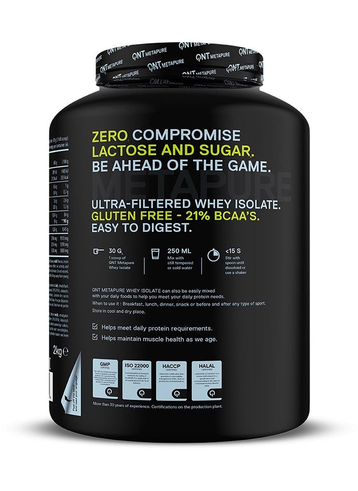 QNT - QNT Metapure Whey Isolate zero Pistachio 2KG - Image 1