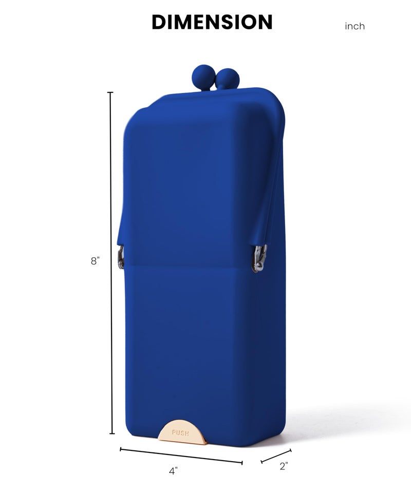 APT 1101 Makeup Brush Holder Travel Cosmetic Bag with Suction Base, Portable Cosmetic Organizer for Travel & Home, Organizer for Brushes, Beauty Tools & Accessories (Navy) - Image 4