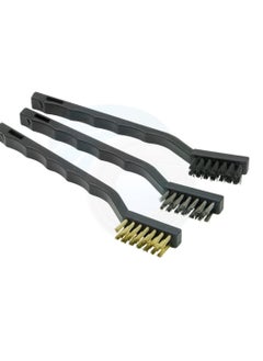 TOLSEN Tolsen 3Pcs Wire Brush Set Clean Brushes Steel Brass Nylon Metal Rust Paint Remover  - Image 2