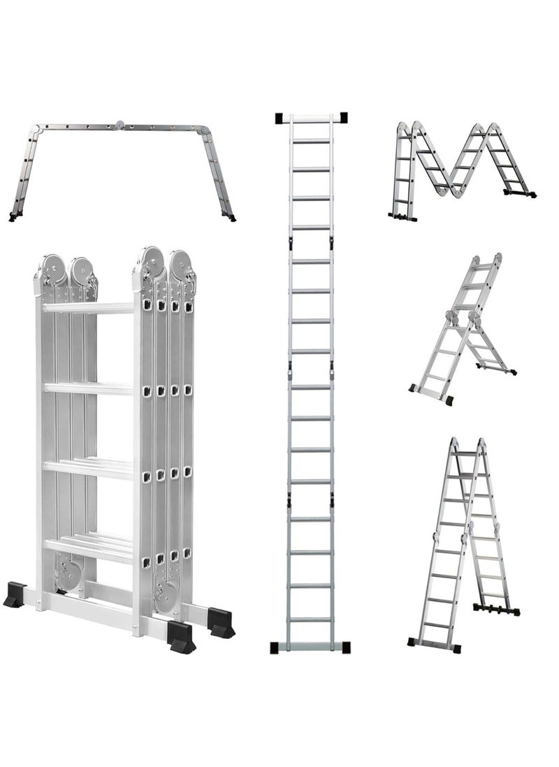 Workman - Aluminum Ladder Multi-Purpose 4x3 – Lightweight, Versatile, and Heavy-Duty for Home and Professional Use | 3.12 meter - Image 1
