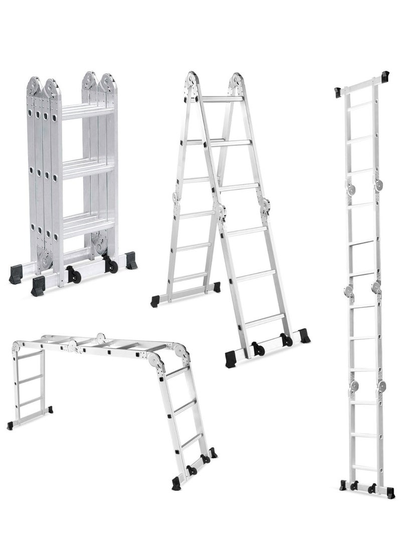 Workman - Aluminum Ladder Multi-Purpose 4x3 – Lightweight, Versatile, and Heavy-Duty for Home and Professional Use | 3.12 meter - Image 1