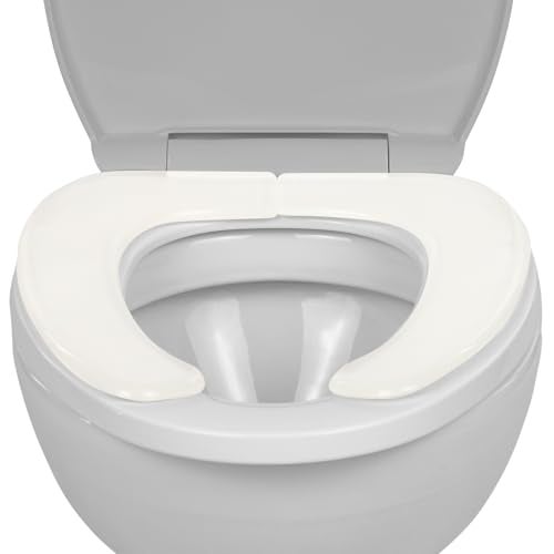 Vive Gel Toilet Seat Cushion Cover - Raised Padded Riser Cushion for Elongated, Standard, and Commode Chairs- Seat Warmer Pressure & Pain Relief Comfort- Adhesive Donut Pad for Elderly, Seniors - Image 1