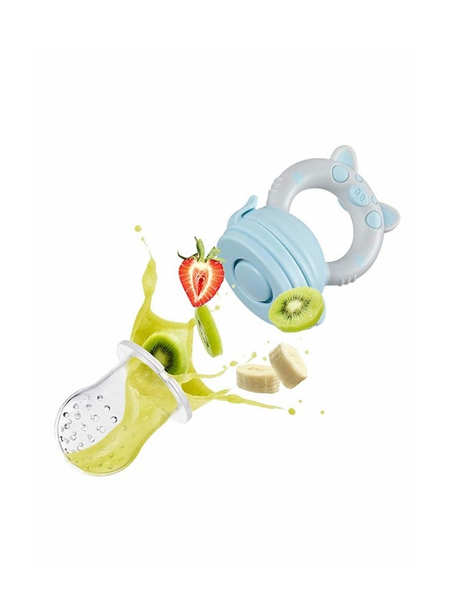 Baby Fresh Fruit Food Feeder Nibbler Pacifier gy Handle Training Massaging Toy Teether Food Grade Soft Safe BPA-Free Silicone Pouches Babies Toddlers Infants Kids 3 Pack - Image 4