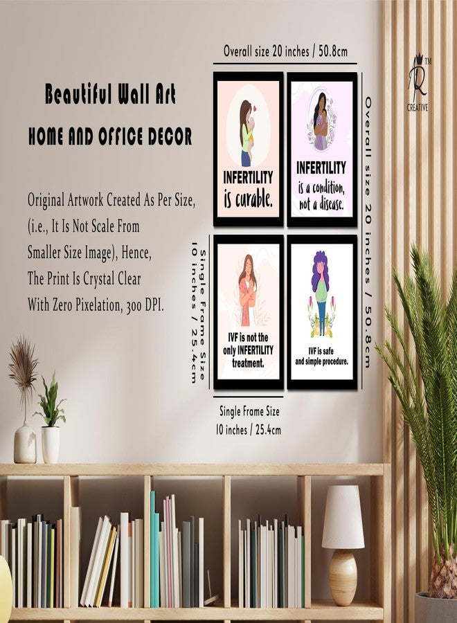 AR Creative Clinic, Hospital Quotes, Health Quote Framed Wall Poster, Inspirational Quotes, Print with Frame, Home, Office Decor (10 inch x 10 inch), Set Of 4 - Image 4
