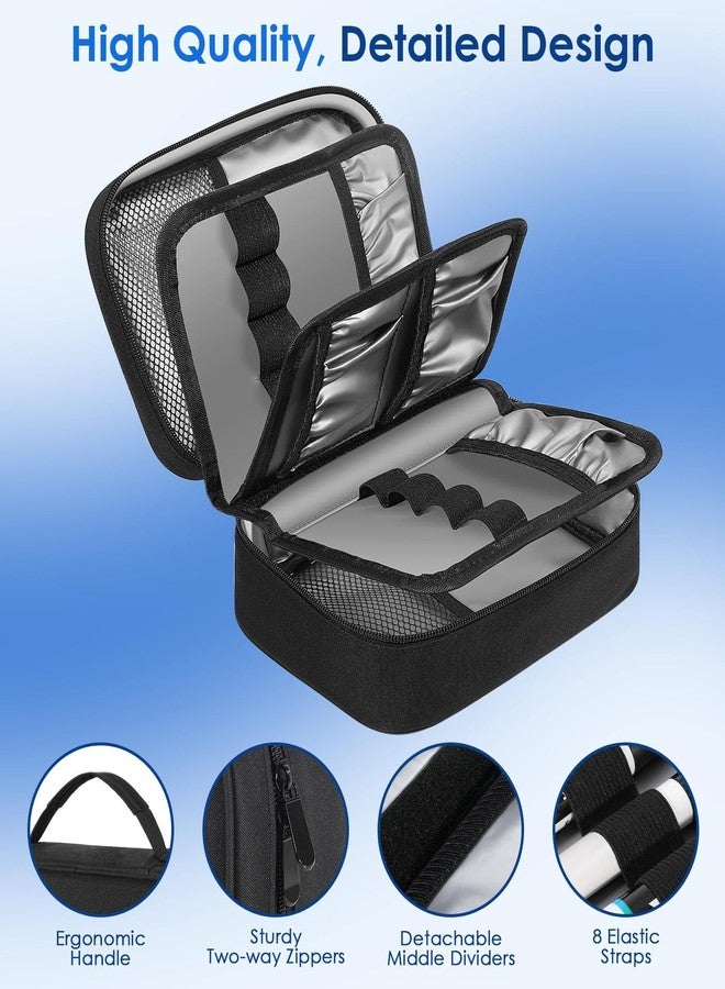 Glucoracy Large Insulin Cooler Travel Case,Medication Cooler Bag with 4 * 160g Reusable Ice Packs for Insulin Pens and Diabetic Supplies, Diabetic Care Kits Organizer with Handle Design, Black - Image 5