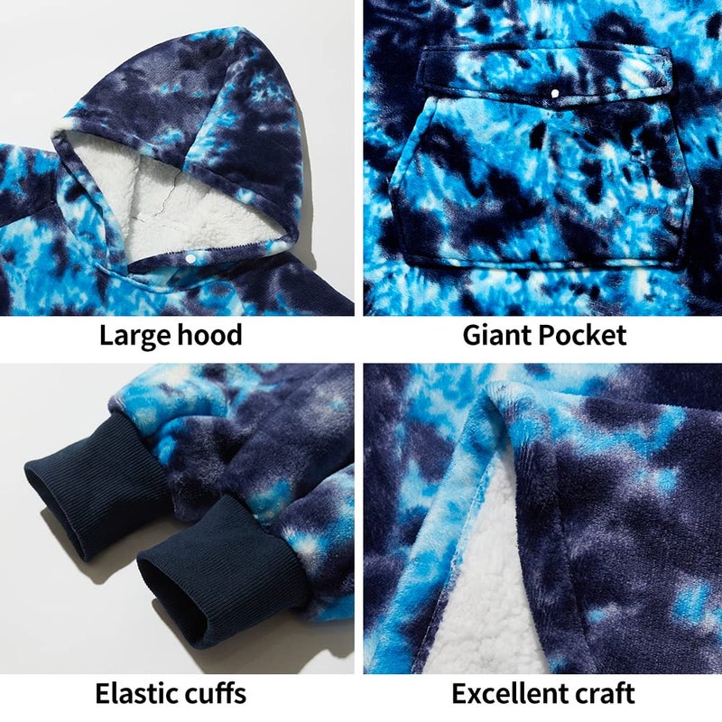 Krifey Wearable Blanket Hoodie  Oversized Sherpa Hooded for Women and Men  Cozy Sweatshirt with Giant Pocket - Image 5