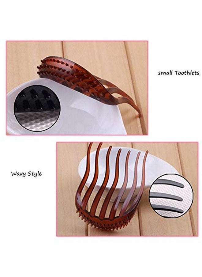 UPSTORE - 2Pcs Heightening Ponytail Insert Hair Comb Bump It Up Volume Hair Styling Insert Comb Fluffy Ponytail Fot Hairstyle Styling Beauty Tool (Black + Brown) - Image 1