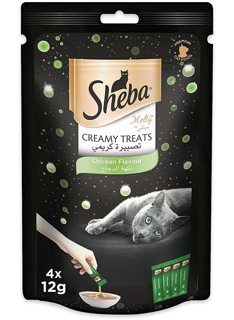 Sheba Sheba Creamy Chicken Cat Food 4 x 12g 3 Pack  - Image 2