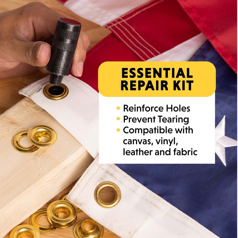 General Tools General Tools 71262 Grommet Kit with 24 Rustproof Solid Brass Grommets, 3/8 Inch  - Image 5