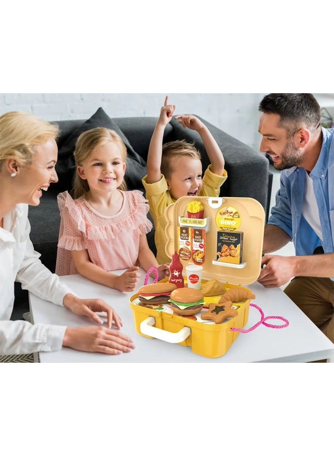 Kitchen Toys Kids Kitchen Pretend Play Toys Set, Kids Play Cooking Set with Pots and Pans, Cutting Play Food and Vegetables, Play Kitchen Accessories for Girls Boys Toddlers - Image 2