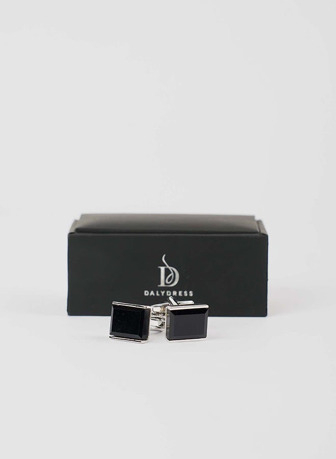 Dalydress Men Cuff-Link S Black/Gunmetal - Image 3