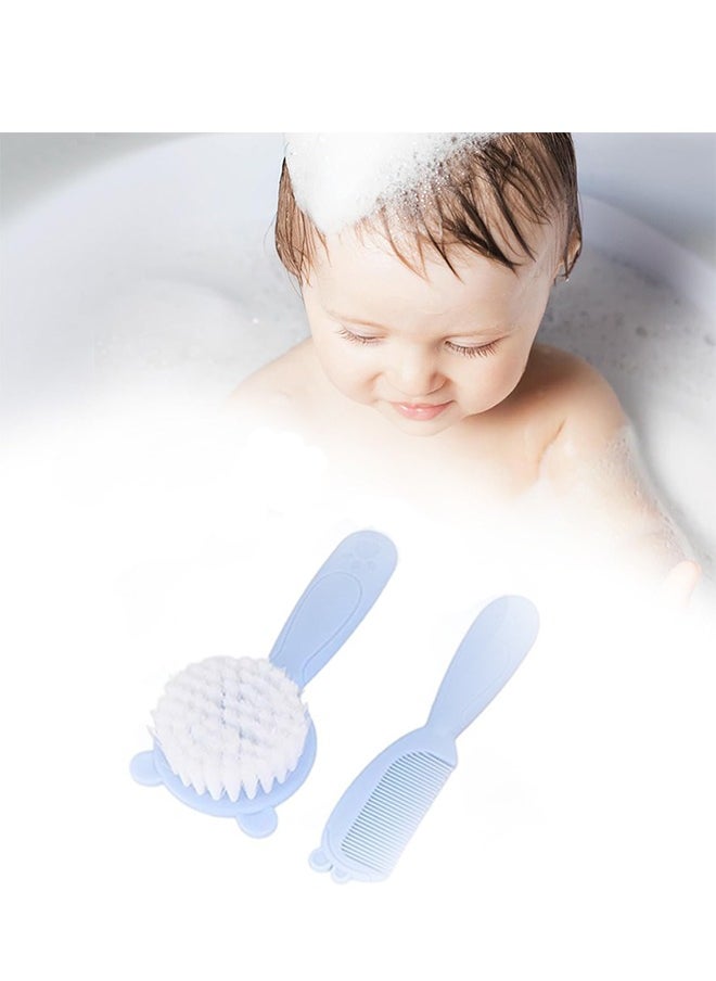 Generic 2 PCS Baby Comb and Brush Set，Baby Hairbrush & Comb Set Suitable for Newborns and Toddlers, Baby Brush Soft Bristles Perfect for Kids (Blue)  - Image 5
