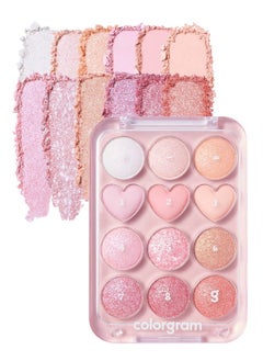 COLORGRAM Pin Point Eyeshadow Palette 04 Bright+Cool | Eyeshadow Palette For Daily Makeup, Ultra-Blendable, Matte, Glitter, Shimmer Shades  - Image 1