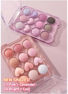 COLORGRAM Pin Point Eyeshadow Palette 04 Bright+Cool | Eyeshadow Palette For Daily Makeup, Ultra-Blendable, Matte, Glitter, Shimmer Shades  - Image 4