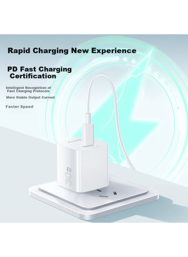 Kovol Apple 16 Charger 15 Charging Cable Mini 30W Fast Charge Gallium Nitride Charger Type-C Data Cable For Phone 16E/15Promax/Plus Mobile Ipad - Image 3